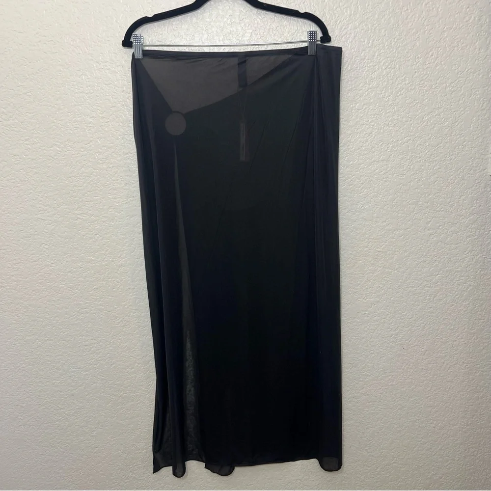 Skims Mesh Cover Up Sarong Skirt Beachwear Black Size 3X